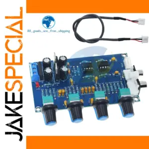 Blue 4-Channel Stereo Preamp Module with NE5532