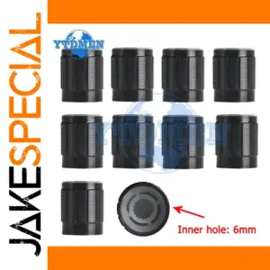 Black Aluminum Potentiometer Knobs Set for 6mm Shaft