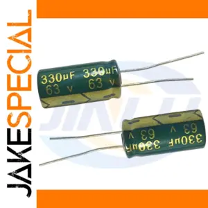 Set of Green Aluminum Electrolytic Capacitors 330μF 63V