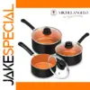 Copper-Accented 3-Piece Cookware Set