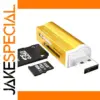 Gold Mini USB 2.0 Card Reader with 4 Slots