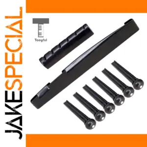 Black Acoustic Guitar Parts Set for Repair