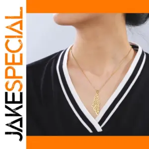 Map Pendant Necklace in Stainless Steel or Gold