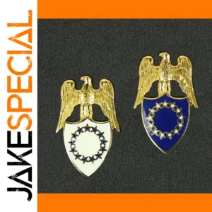 Vintage Silver-Eagle Badge Set for Uniforms