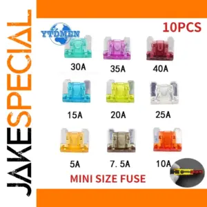 Premium Color-Coded Mini Car Fuses Set