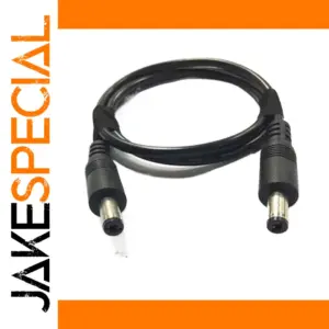 Black DC Power Cable 12V 5A 18 AWG 3m
