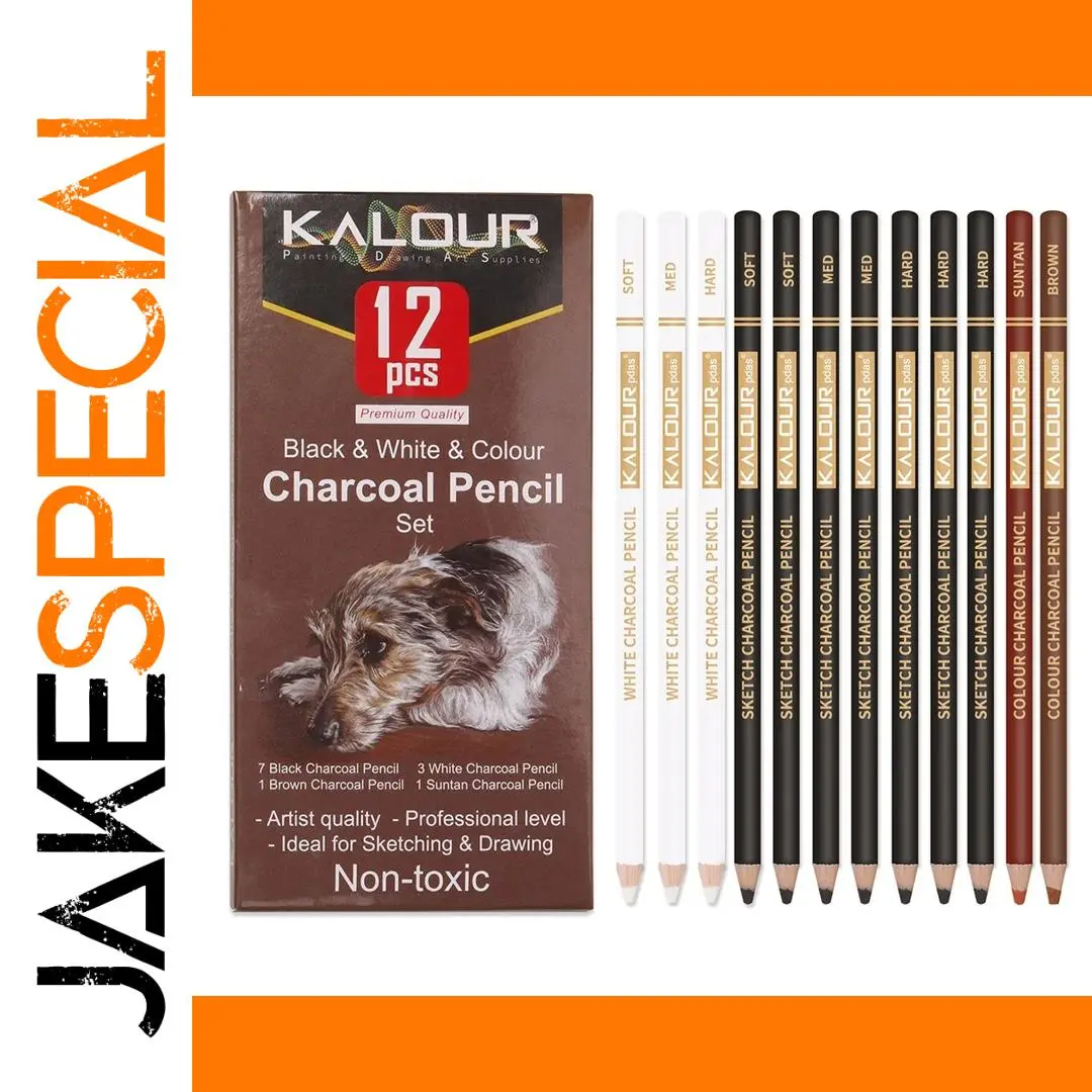 KALOUR Carbon Pencil Set - 6 or 12 Pieces 1 KALOUR Carbon Pencil Set - 6 or 12 Pieces