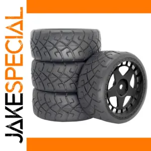 On-Road RC Car Tires with Black Rims 63-68mm