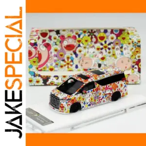 Vibrant 1:64 Flower-Painted Resin Car Model