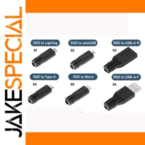 Versatile 5.5×2.1mm DC Power Adapter Set