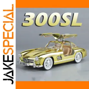 Gold Mercedes-Benz 300SL Diecast Model 1:24 Scale