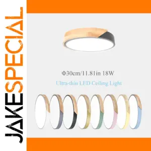 Modern Round Wooden LED Ceiling Light