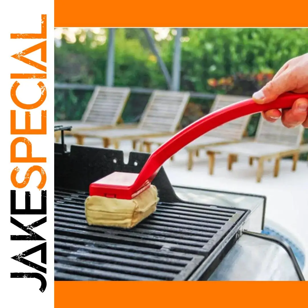 Red Eco-Friendly Grill Cleaning Brush with PVC Head 1 Red Eco-Friendly Grill Cleaning Brush with PVC Head