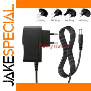 12V 1A Universal Power Adapter with Interchangeable Plugs