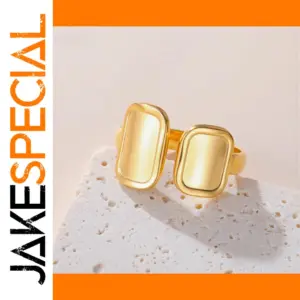 Elegant Stainless Steel Gold Ring for Women