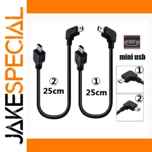 Mini USB Data Cable with T-Port Elbow for Devices