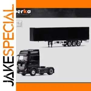 Black Alloy Container Truck Model 1:64 Scale