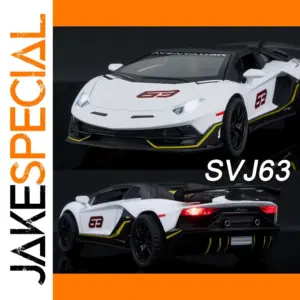 White Lamborghini SVJ63 Diecast Model Replica