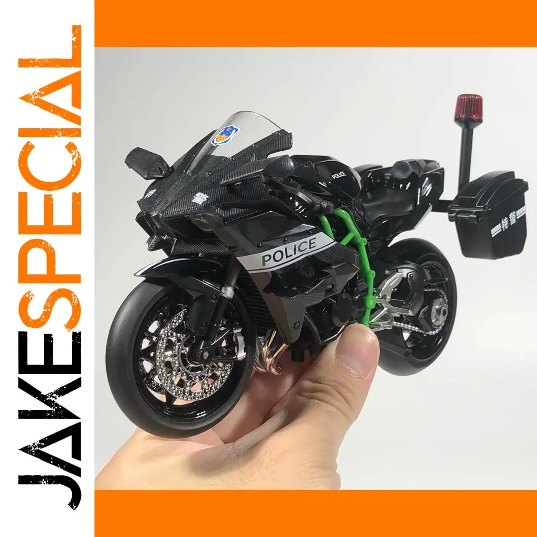 Kawasaki H2R Police Diecast Model 1:12 Scale 1 Kawasaki H2R Police Diecast Model 1:12 Scale