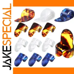 Stylish 12-Piece Guitar Finger Pick Set