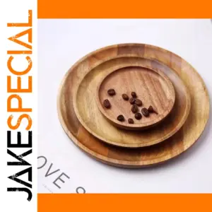 Natural Acacia Wood Serving Tray Set (15cm, 20cm, 25cm)
