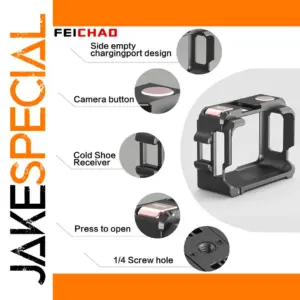 Black Aluminum Cage for Insta360 GO Ultra