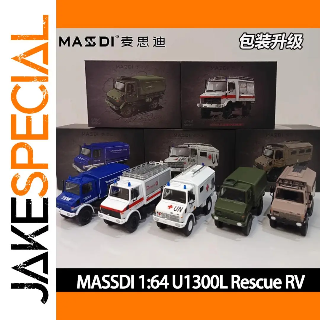 Unimog U1300L Rescue RV Diecast Model 1/64 1 Unimog U1300L Rescue RV Diecast Model 1/64