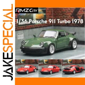 Green Porsche 911 Turbo Diecast Model 1:36 Scale