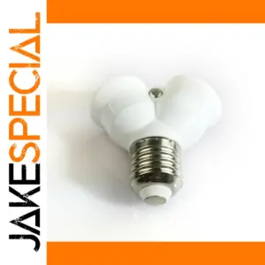 White Dual E27 Lantern Socket Adapter