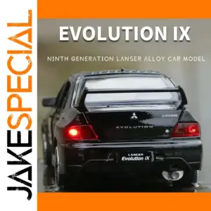Black Mitsubishi Lancer Evolution IX Diecast Model