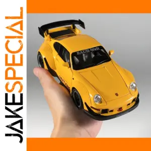 Yellow Porsche RWB Diecast Model Car 1:22 Scale