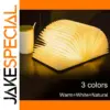 Foldable Wooden LED Book Light in Three Sizes