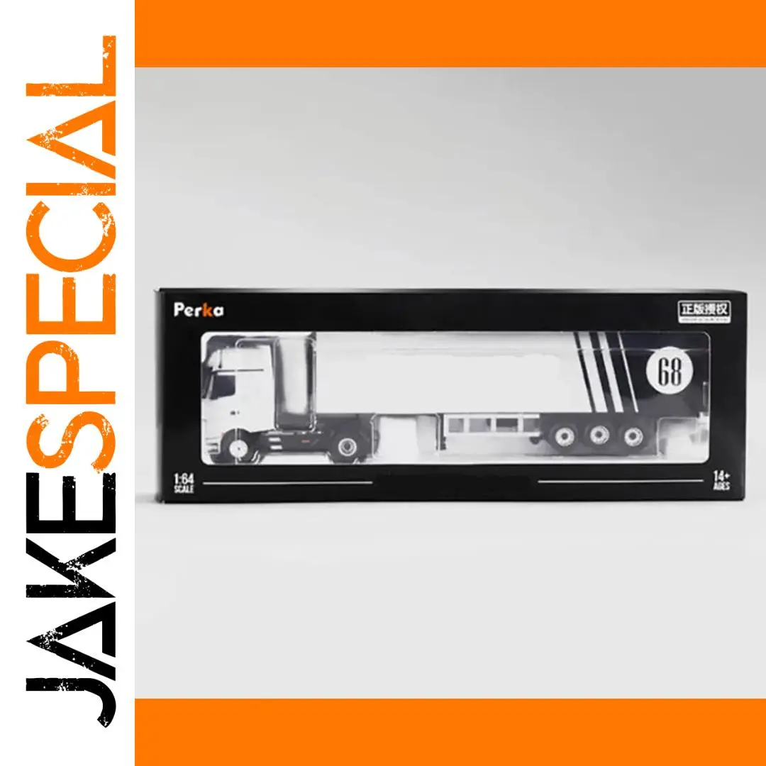 1:64 Silver and Black Diecast Semi-Truck Model 1 1:64 Silver and Black Diecast Semi-Truck Model