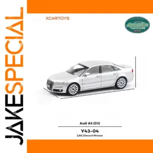 Silver Die-Cast Car Model 1:64 Scale