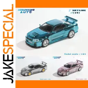 Blue Carbon Nissan Skyline R34 Model Car
