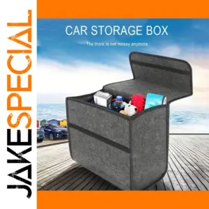 Grey Felt Foldable Car Storage Box