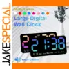 Modern Digital Wall Clock with Vibrant Display