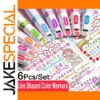 Colorful Highlighter Pen Set with Pattern Tips