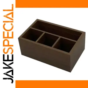 Rustic Wooden Desktop Organizer Box