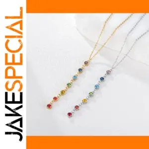 Stainless Steel 7 Chakras Necklace with Rhinestones