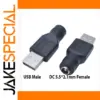 5.5mm x 2.1mm USB to DC Power Adapter