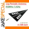 Ultra-Wideband Log Periodic Antenna 950MHz-7.5GHz