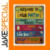 Vibrant Outdoor Welcome Metal Sign