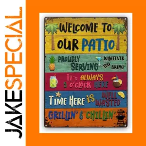Vibrant Outdoor Welcome Metal Sign