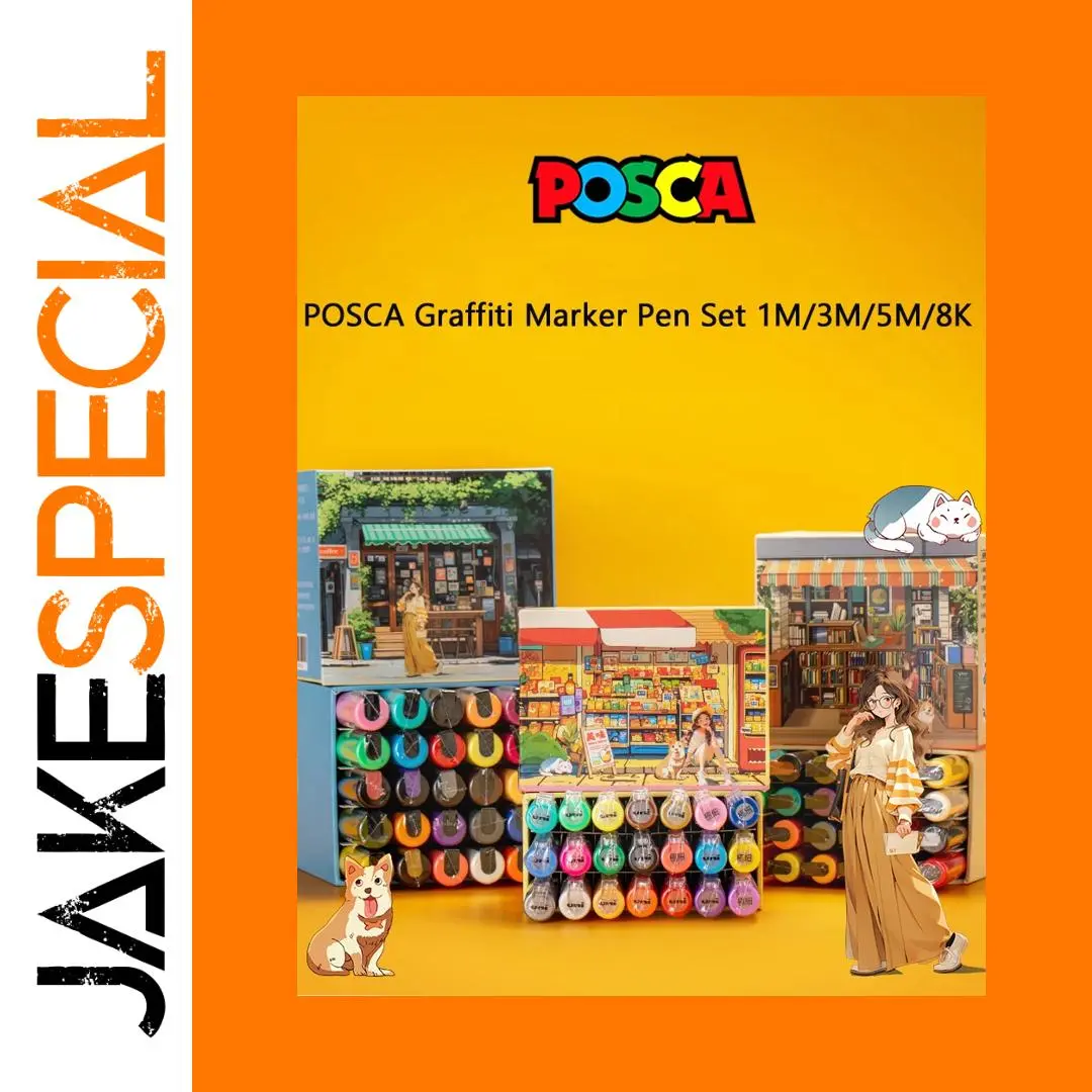 Vibrant 8-Color Uni POSCA Graffiti Marker Set 1 Vibrant 8-Color Uni POSCA Graffiti Marker Set