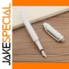 Elegant White Silver Fountain Pen