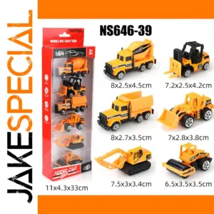 Vibrant 1:64 Mini Construction Vehicle Set