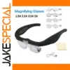 Black USB Rechargeable Magnifying Glasses with LED Lights