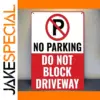 Durable Aluminum No Parking Sign in Three Sizes