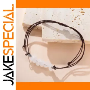 Stainless Steel White Crystal Charm Bracelet